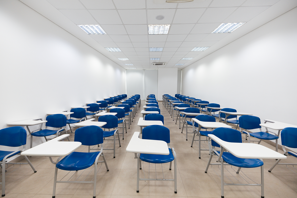 Sala de aula da Faculdade Cásper Líbero