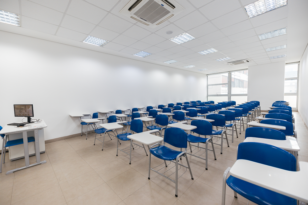 Sala de aula da Faculdade Cásper Líbero