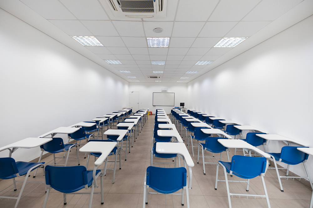 Sala de aula da Faculdade Cásper Líbero
