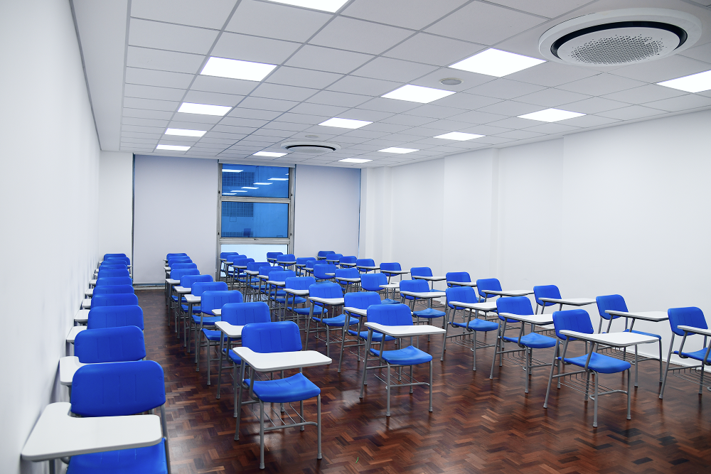 Sala de aula da Faculdade Cásper Líbero
