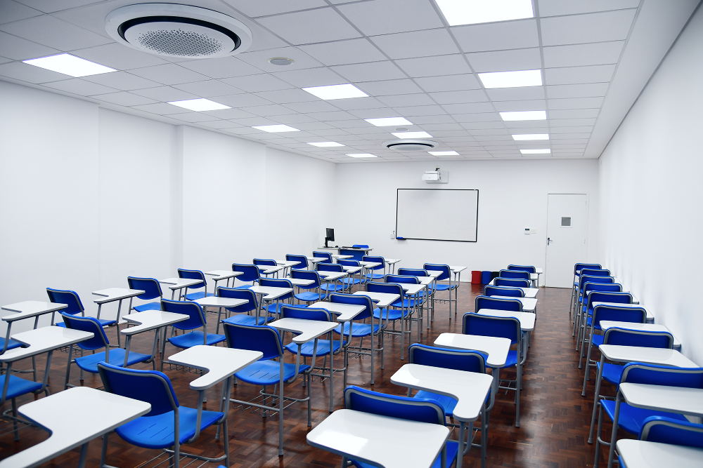 Sala de aula da Faculdade Cásper Líbero