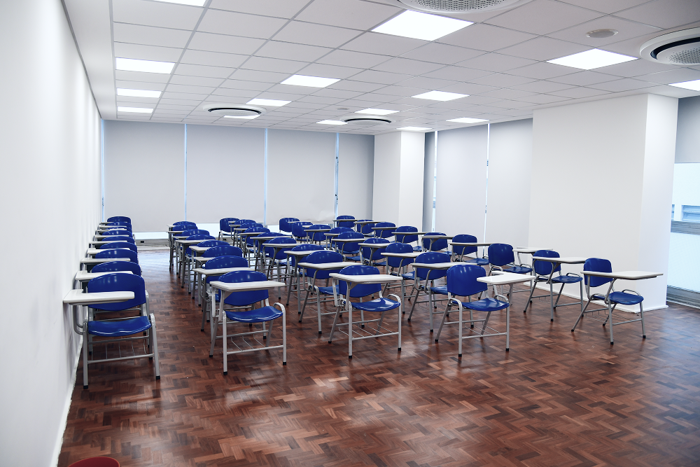 Sala de aula da Faculdade Cásper Líbero